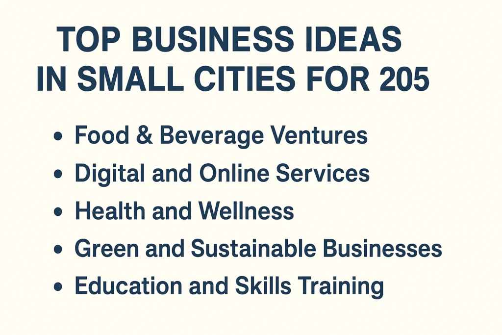 Top Business Ideas in Small Cities for 2025